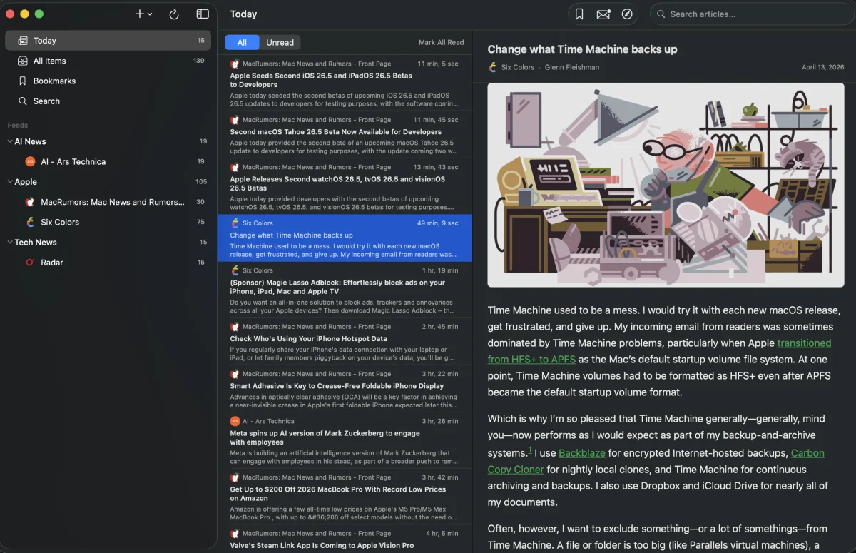 Introducing Broadsheet Reader: A Clean, Focused RSS Reader for Your Mac
